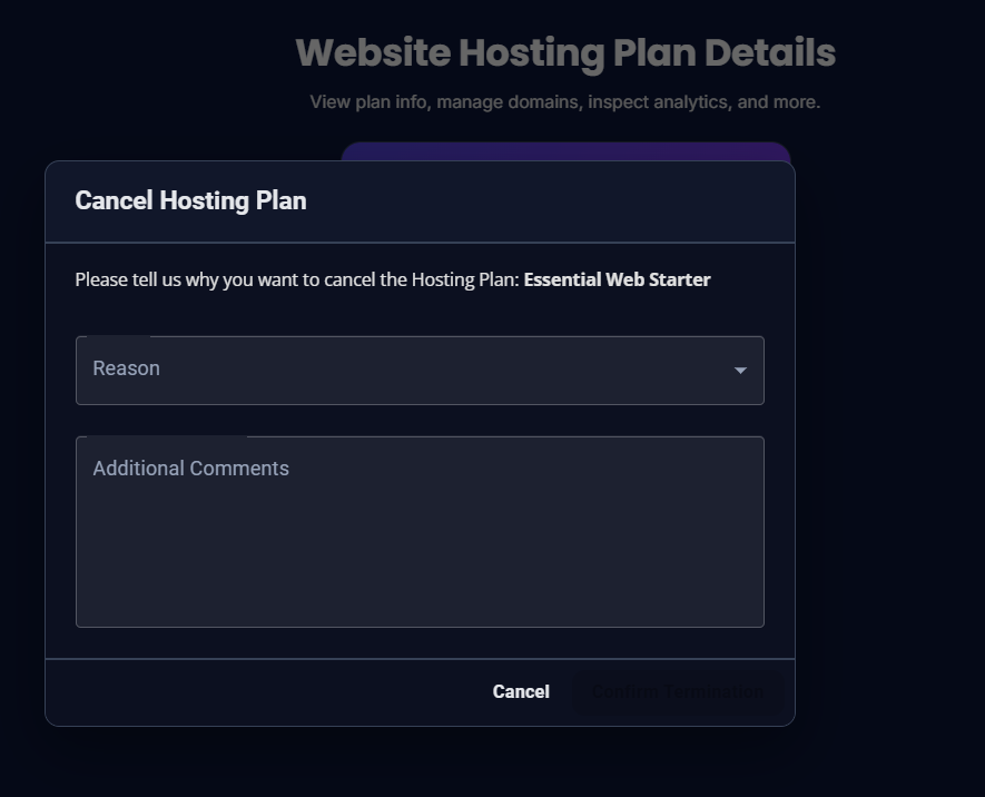 Cancel Plan
