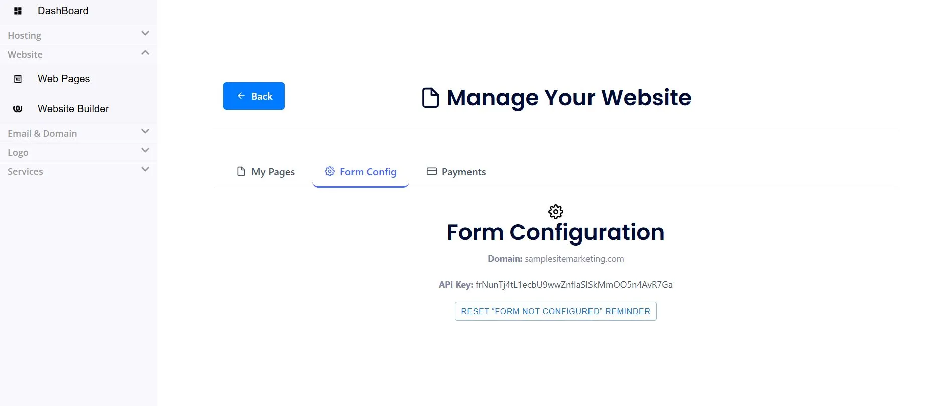 Configure API