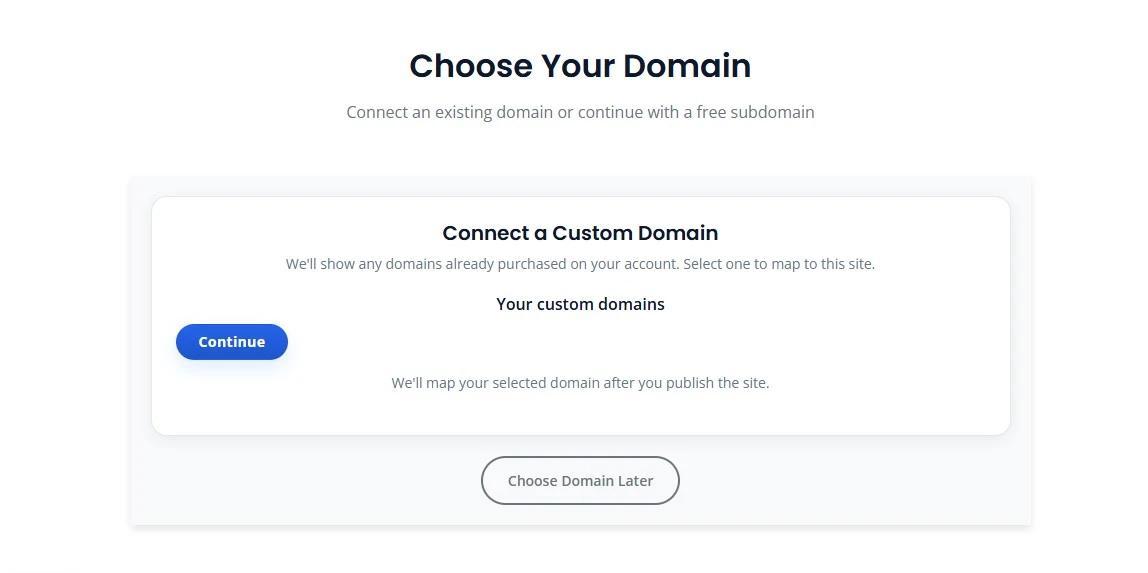 Choose Domain
