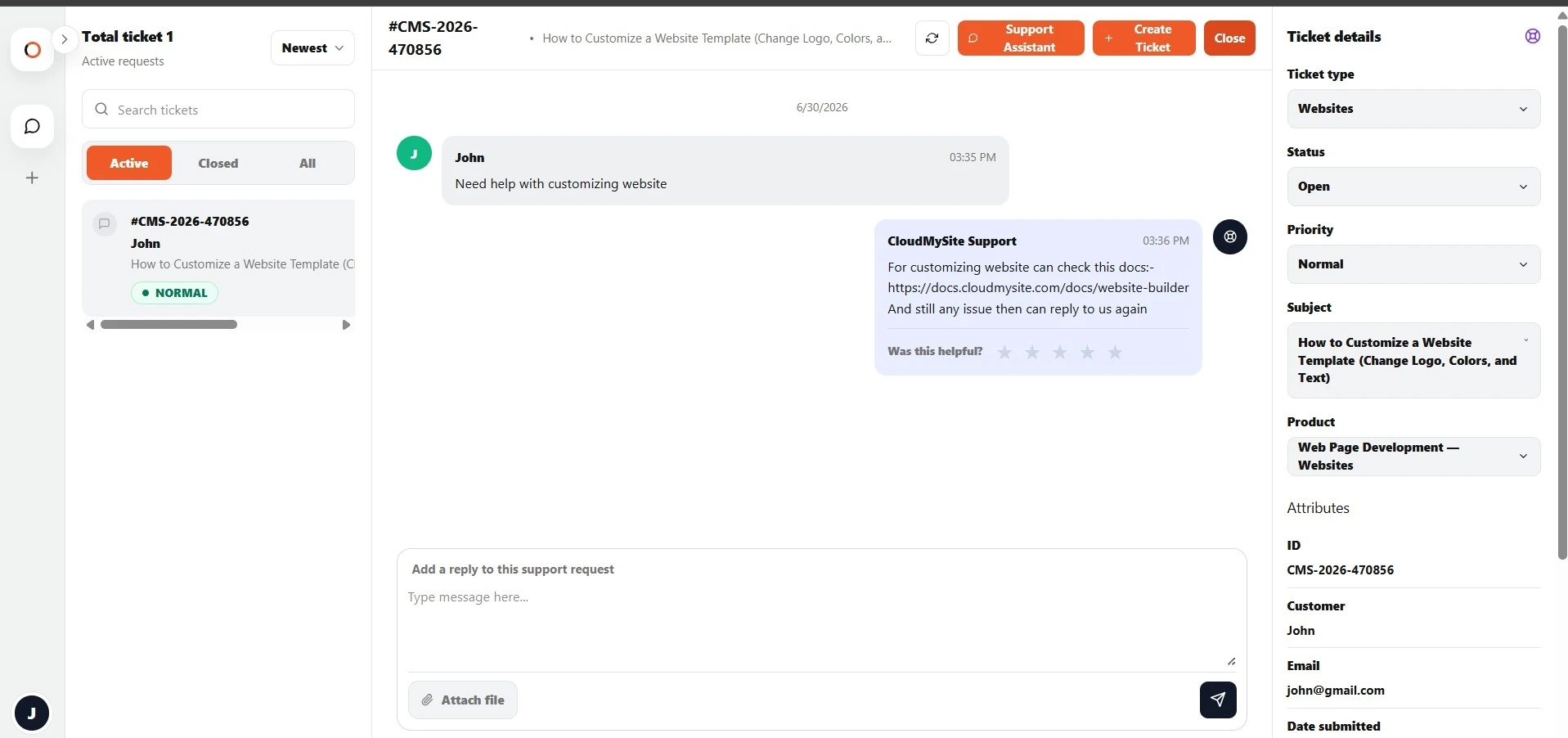 Reply composer
