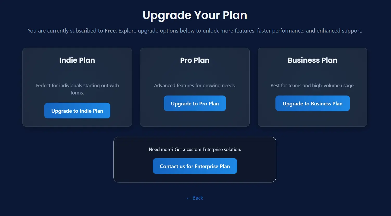 Upgrade subscription