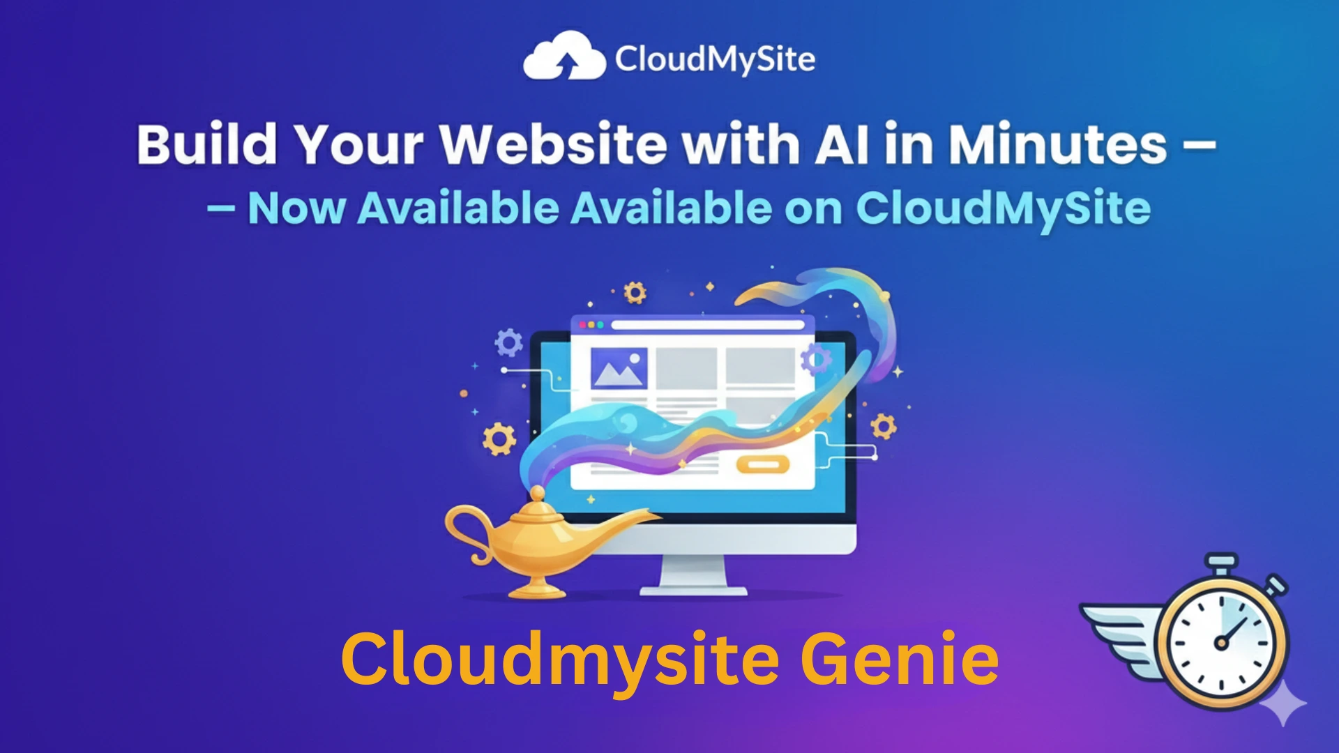 Build Your Website with AI in Minutes — Now Available on CloudMySite Genie